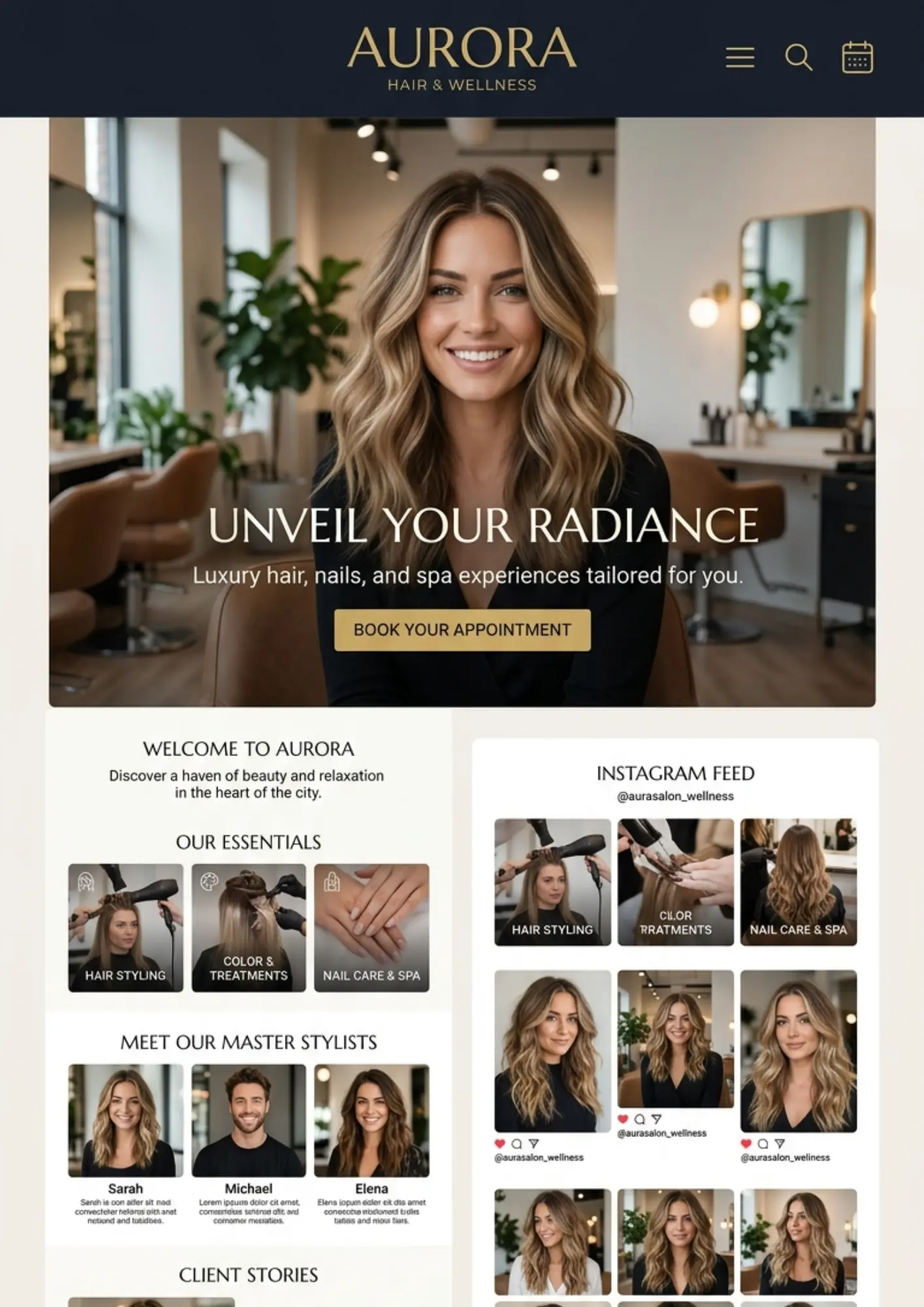 Salon Website Template